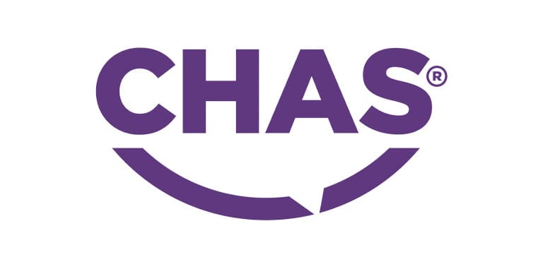 Chas logo on a white background.